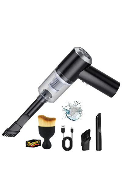 Carub Meguiars Fırça Ve Araç Süpürgesi Kablosuz Şarjlı Ve Hava Verici Çift Yö...