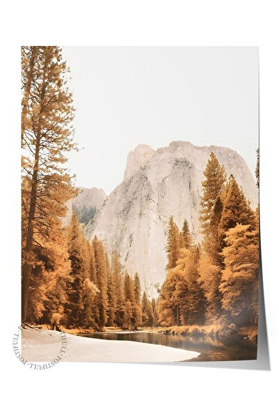 Postifull Πολύχρωμη αφίσα Yosemite, αφίσα τοίχου χωρίς πλαίσιο, κάθετη ζωγραφ...