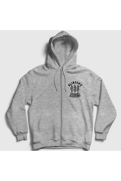Presmono Φούτερ με κουκούλα Unisex Grey Academy Peaky Blinders με φερμουάρ 200443 ττ