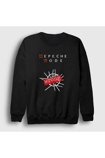 Presmono Унисекс черен суитшърт Wrong Depeche Mode 141567tt