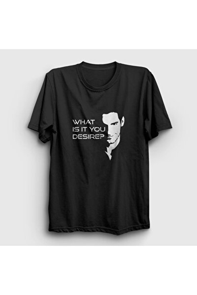 Presmono Unisex crna Desire Lucifer T-shirt 198673tt