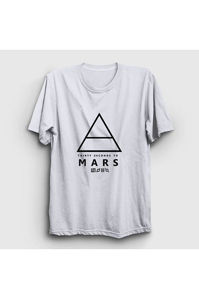 Presmono Μπλουζάκι Unisex Λευκό λογότυπο 30 Seconds To Mars 171802 ττ