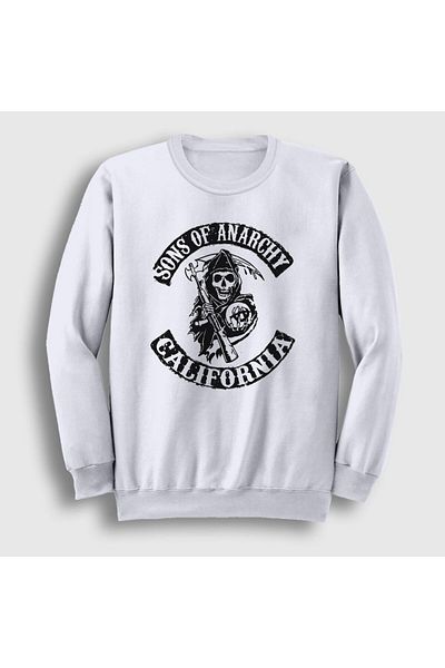 Presmono Φούτερ Unisex White California Sons Of Anarchy 214373 ττ