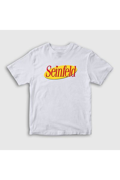 Presmono Tricou alb cu logo Seinfeld unisex copii208448tt