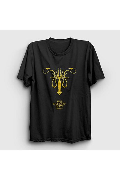 Presmono Μπλουζάκι Unisex Μαύρο Greyjoy Game Of Thrones 192063 ττ