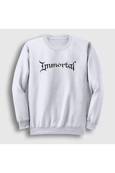 Presmono Unisex Λευκό Λογότυπο Immortal φούτερ 150958 ττ