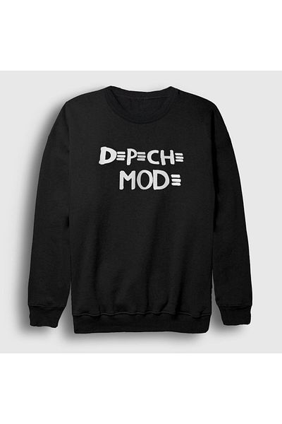 Presmono Унисекс суитшърт с черно лого Depeche Mode 140722tt