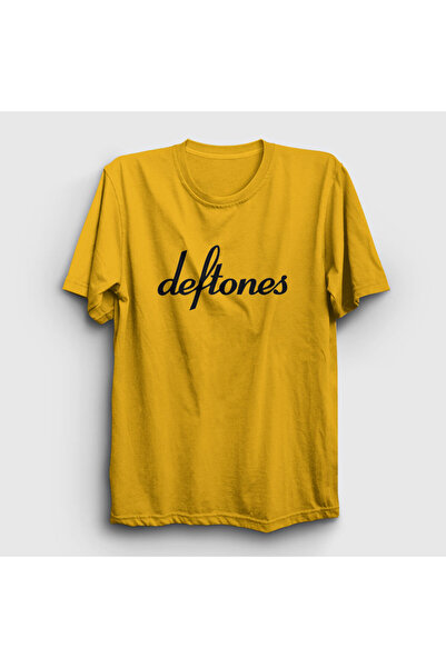 Presmono Unisex žuti logo Deftones T-shirt 138867tt