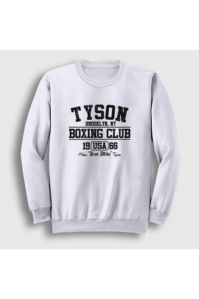 Presmono Φούτερ Unisex White Boxing Club Mike Tyson 157947 ττ
