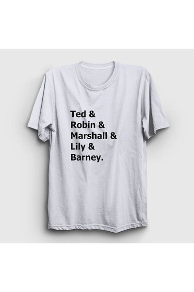 Presmono Μπλουζάκι Unisex White Names How I Met Your Mother 195269 ττ