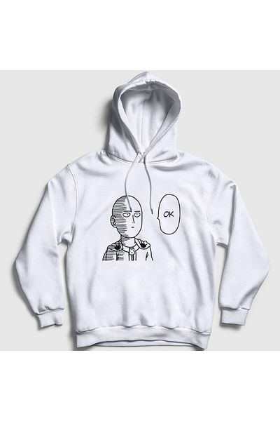 Presmono Φούτερ με κουκούλα Unisex White Arrow Anime One Punch Man 240698 ττ