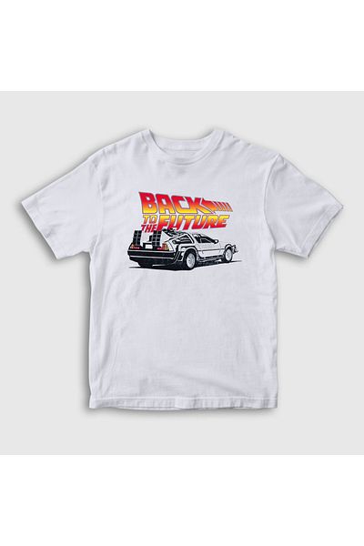 Presmono Unisex Παιδική Λευκή Ταινία Delorean Επιστροφή στο μέλλον Μπλουζάκι Back To The Future 243077 ττ