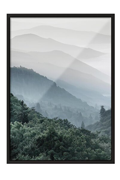 Postifull Pictură înrămată Forest Hills, cadru negru și poster, pictură verti...