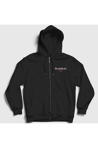 Presmono Unisex Μαύρο How You Like That Jennie Blackpink φούτερ με κουκούλα με φερμουάρ 271847 ττ
