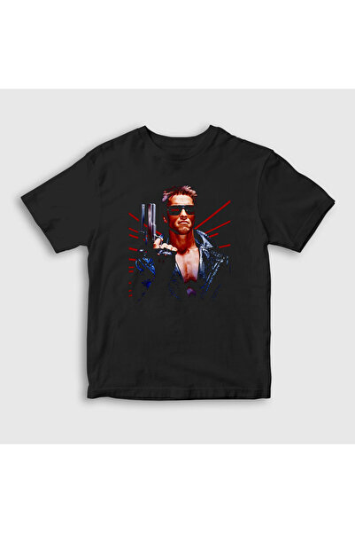 Presmono Unisex dečja crna majica Arnold Švarceneger film Terminator T-shirt ...