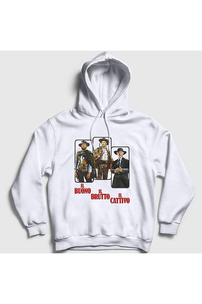 Presmono Unisex Λευκό Κάλυμμα Ταινία The Good The Bad And The Ugly Hooded φούτερ 252433 ττ