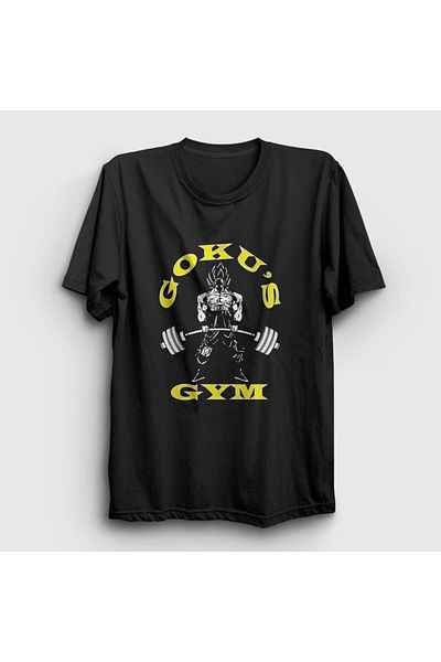 Presmono Unisex Black Gym Goku Anime Dragon Ball T-shirt235913tt