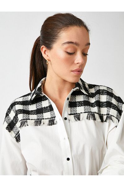 Koton Checked Long Sleeve Cotton Shirt