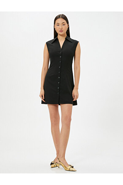 Koton Rochie cămașă mini guler manșetă cu nasturi