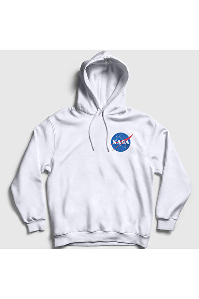 Presmono Світшот з капюшоном Nasa Space Logo Unisex білий - 282908tt