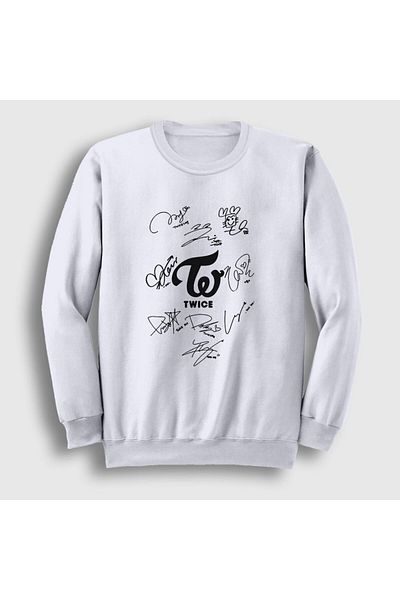 Presmono Φούτερ Unisex White Signs K-pop Twice 281769 ττ