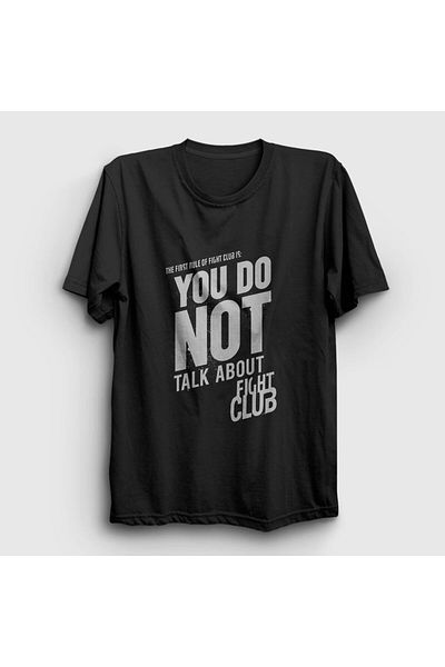 Presmono Unisex Black Rule Ταινία Fight Club Fight Club T-shirt244530tt