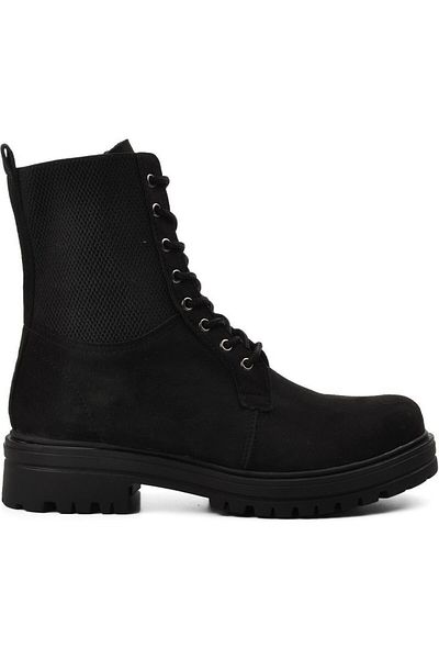 stilfest Black Suede Cold & Water Resistant Comfortable Women's Boots with Fleece Inside 2153