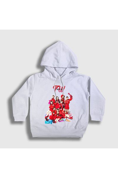 Presmono Hanorac cu glugă unisex pentru copii, poster alb K-pop de două ori281362tt