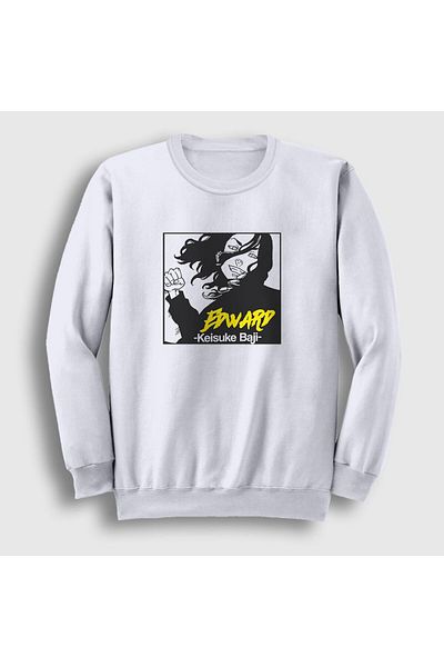 Presmono Unisex Λευκό φούτερ Edward Baji Keisuke Anime Tokyo Revengers 259801 ττ
