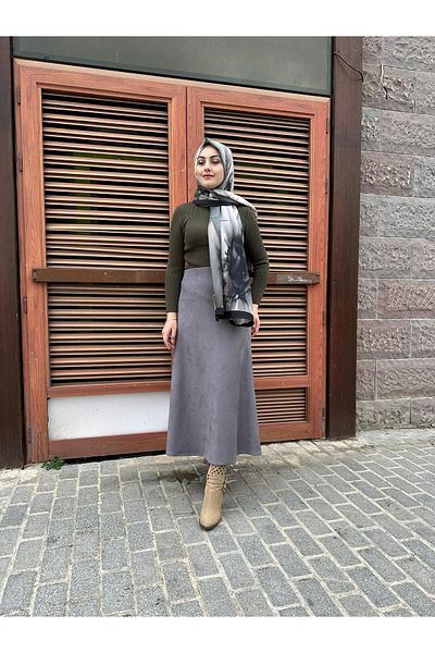 sümeyra Suede Skirt Knitwear Double Team