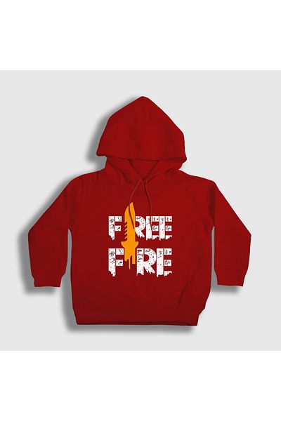 Presmono Унисекс детски суитшърт с качулка Red Knife V2 Free Fire 233080tt