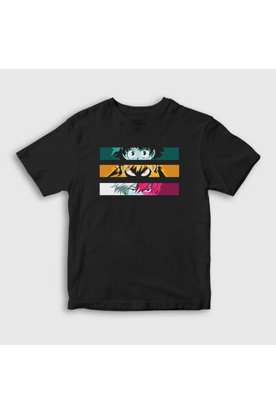 Presmono Unisex dečje crne oči anime Boku No Hero Academia T-shirt 234552tt