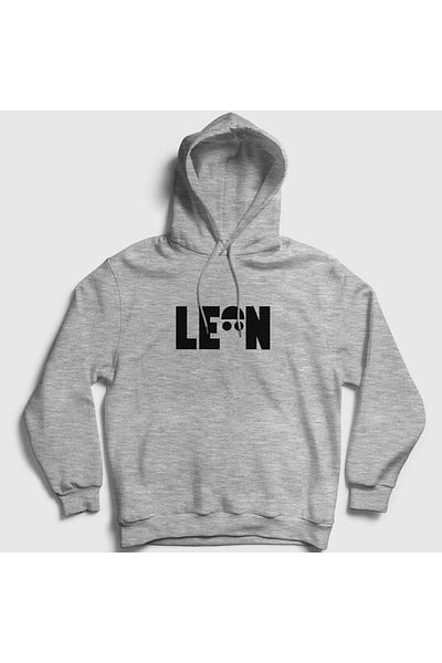 Presmono Φούτερ Leon Unisex με γκρι κουκούλα - 246808 ττ