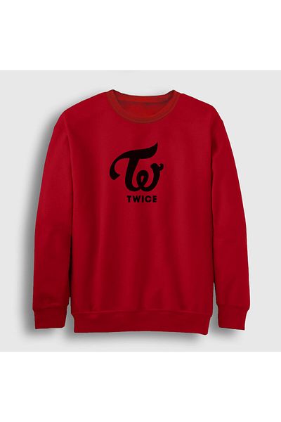 Presmono Унисекс суитшърт с червено лого V2 K-pop Twice 281059tt