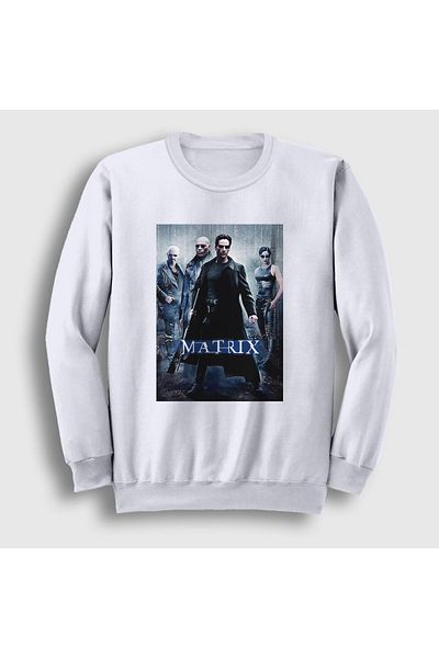 Presmono Unisex Λευκό Κάλυμμα Ταινία The Matrix Sweatshirt 253733 ττ