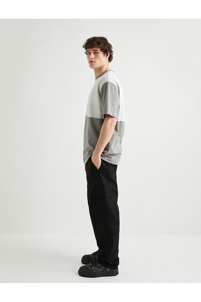Koton Cotton Loose Baggy Pants - with Cargo Pockets and Buttons