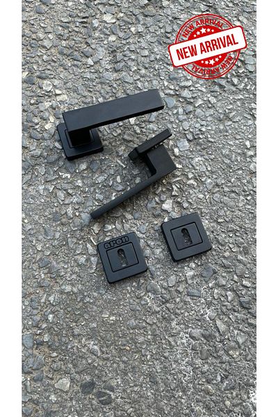 ARON Sofuoğlu Stainless Luxury Orkide Square Rosette Matte Black (ROOM) Door Handle Aluminum / Steel