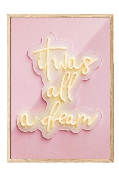 Postifull It Was All a Dream Çerçeveli Tablo, Ahşap Çerçeve ve Poster, Duvar ...