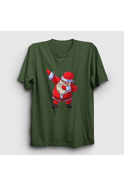 Presmono Unisex Χακί Dabbing Χριστουγεννιάτικο μπλουζάκι Άγιου Βασίλη Άγιου Βασίλη 269060 ττ