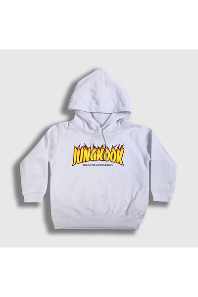 Presmono Unisex Παιδικό λευκό Thrasher K Pop Jungkook Bts φούτερ με κουκούλα 272797 ττ