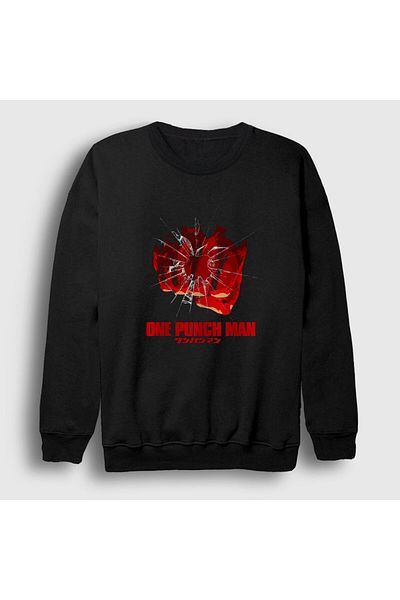 Presmono Унисекс черен хит аниме суитчър One Punch Man 240571tt