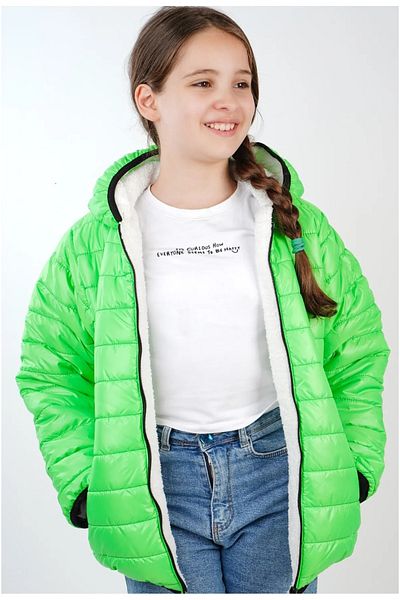 diamondstar Girl's Water and Windproof Hooded Coat with Wersoft Inside