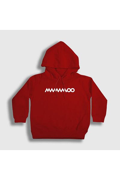 Presmono Унисекс детски суитшърт с качулка и червено лого K-pop Mamamoo 273637tt