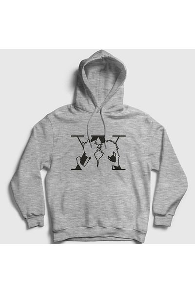 Presmono Φούτερ με κουκούλα Unisex Grey Killua And Gon Anime Hunter X Hunter 238483 ττ