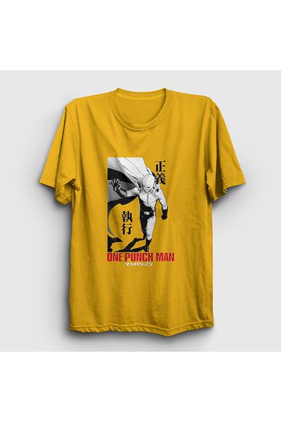 Presmono Μπλουζάκι Unisex Yellow Caped Anime One Punch Man 240427 ττ
