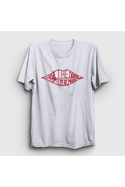 Presmono Μπλουζάκι Unisex White Save The Drama For Your Mama 267745 ττ