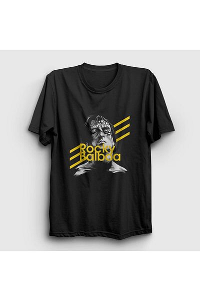 Presmono Μαύρο μπλουζάκι Rocky Balboa Unisex - 249345 ττ