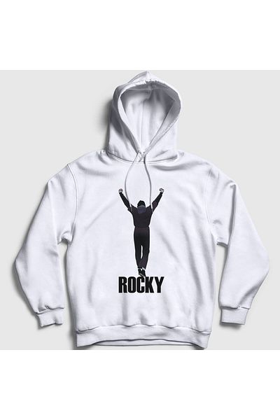 Presmono Unisex White Training Ταινία Rocky Hooded φούτερ 250540 ττ