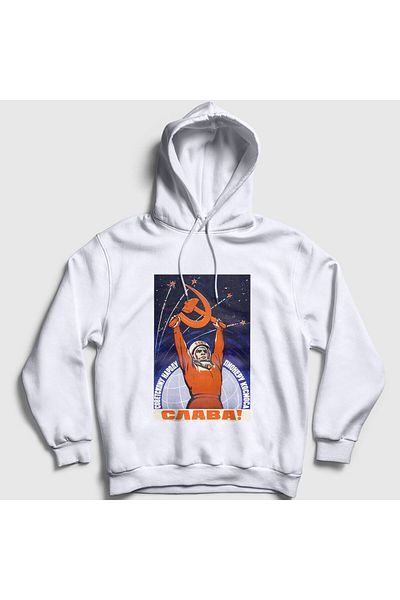 Presmono Φούτερ Unisex Λευκή κουκούλα Σοβιετικής Ένωσης - 267727 ττ