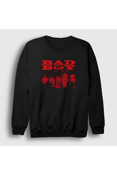 Presmono Унисекс черен суитшърт Bad Boy K-pop Red Velvet 276578tt